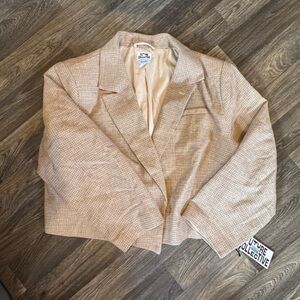Beige Plaid Blazer Jacket - NWT! Size 3X
